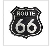 HHF Pegatinas 3D Motocicleta Decal Sticker La histórica Ruta 66 Pegatinas Caja del Coche de la India VOD Grandes Etiquetas engomadas del Perro (Color : Black Silver)