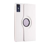 HHF Tab Accesorios, carcasa de PC + funda de soporte de textura de lichi, funda de piel sintética giratoria de 360° compatible con Lenovo Tab M9 de 9 pulgadas TB-310FU (blanco)