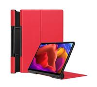 HHF Tab Accesorios, carcasa rígida portátil plegable, funda de piel sintética compatible con Lenovo Yoga Tab J706f de 11 pulgadas (rojo)