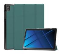 HHF Tab Accessories, carcasa rígida portátil de tres pliegues, funda de piel sintética compatible con Lenovo Tab M10 Plus de 3ª generación de 10.6 pulgadas TB-125F/128F (verde oscuro)