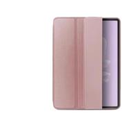 HHF Tab Accessories, carcasa suave magnética de color sólido triple, funda protectora de piel compatible con Huawei Matepad SE 10.4 pulgadas (oro rosa)