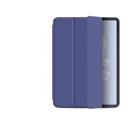 HHF Tab Accessories, carcasa suave magnética de color sólido triple, funda protectora de piel compatible con Huawei Matepad de 11 pulgadas (azul)