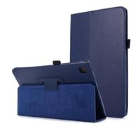 HHF Tab Accessories, funda de piel sintética con textura de lichi, funda con soporte de dos pliegues compatible con Lenovo Tab M10 X605F/P10 X705 (azul oscuro)