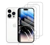 Hhfcryst Protector de Hidrogel Protector para iPhone 14 Pro, 3 Piezas TPU Protectores de Pantalla HD Transparente Suave (Vidrio no templado)