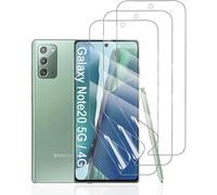 Hhfcryst Protector de Hidrogel Protector para Samsung Galaxy Note20 4G/5G, 3 Piezas TPU Protectores de Pantalla HD Transparente Suave (Vidrio no templado)