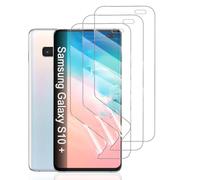 Hhfcryst Protector de Hidrogel Protector para Samsung Galaxy S10+, 3 Piezas TPU Protectores de Pantalla HD Transparente Suave (Vidrio no templado)
