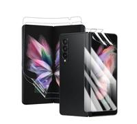 Hhfcryst Protector de Hidrogel Protector para Samsung Galaxy Z Fold 3, 2+2 Piezas TPU Protectores de Pantalla HD Transparente Suave (Vidrio no templado)
