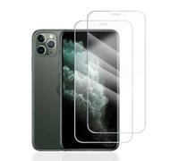 Hhfcryst Protector Pantalla para iPhone 11 Pro Max/Xs Max, 2 Unidades Cristal Templado, Dureza 9H, No Astilla, Cobertura Total,Transparencia HD