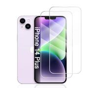 Hhfcryst Protector Pantalla para iPhone 14 Plus, 2 Unidades Cristal Templado, Dureza 9H, No Astilla, Cobertura Total,Transparencia HD