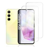 Hhfcryst Protector Pantalla para Samsung Galaxy A35, 2 Unidades Cristal Templado, Dureza 9H, No Astilla, Cobertura Total,Transparencia HD