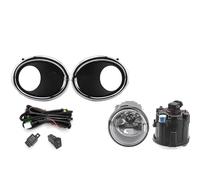 Hhfksci Faros Antiniebla Faros Antiniebla LED Para Nissan Para Qashqai J11 Para Rogue 2015-2017 Cubierta Cromada Faro Delantero Rejilla Bisel(1 set Halogen)