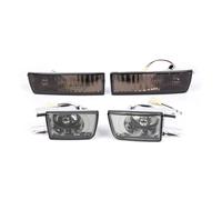 Hhfksci Faros Antiniebla Juego 4 Piezas Para VW Para Jetta MK3 Para Golf 1992-1997 Faros Antiniebla Delanteros Ahumados + Intermitentes