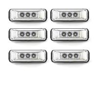 Hhfksci Juego De 6 Luces Traseras Para Camión, Marcadoras Laterales De Contorno, 12V Y 24V, LED Para Lámpara De Remolque De Caravana. Piloto Posterior