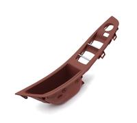 Hhfksci Tiradores Puerta Interior Para Serie 5 F10 F11 520 523 525 528 530 Manija Puerta Elevalunas Cubierta Interruptor Panel Tirador Reposabrazos Manijas Interiores Coche(LHD B RedBrown)