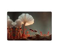 HHGFASD Alfombra de tela de franela con patrón de hormigas y hongos de 60 x 39 pulgadas para sala de estar, oficina, mesa de café, cama, balcón