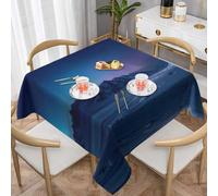 HHGFASD Aurora Borealis on the Snowy Plains - Mantel decorativo cuadrado de 60 x 60 pulgadas, impermeable, resistente a las arrugas, reutilizable para cafeterías, bufés, picnics, bodas, fiestas
