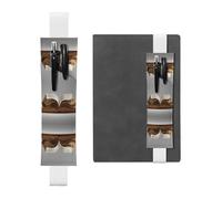 HHGFASD Black an Open Book. Estuche de piel de PVC con patrón 2 en 1, antideslizante, almacenamiento esencial para cuentas de viaje, White, One Size, Mochila escolar