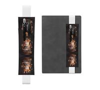 HHGFASD Black Candles on The Cake - Estuche de piel de PVC para lápices, marcapáginas, 2 en 1, antideslizante, almacenamiento esencial para cuentas de viaje, White, One Size, Mochila escolar