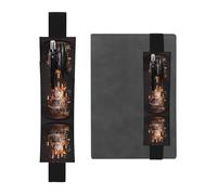 HHGFASD Black Candles on The Cake - Estuche de piel de PVC para lápices, marcapáginas, 2 en 1, antideslizante, almacenamiento esencial para cuentas de viaje, Black, One Size, Mochila escolar