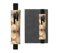 HHGFASD Black Flowers in The Garden - Estuche de piel de PVC con diseño de flores negras 2 en 1, antideslizante, esencial para cuentas de viaje, Black, One Size, Mochila escolar