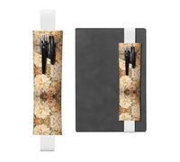 HHGFASD Black Flowers in The Garden - Estuche de piel de PVC con diseño de flores negras 2 en 1, antideslizante, esencial para cuentas de viaje, White, One Size, Mochila escolar