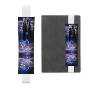 HHGFASD Black Ice Sculptures on the River Pattern - Estuche de piel de PVC 2 en 1 con marcapáginas, antideslizante, almacenamiento esencial para cuentas de viaje, White, One Size, Mochila escolar