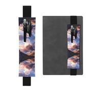 HHGFASD Black Mountains in The Morning Light Pattern - Estuche de piel de PVC para lápices, marcapáginas, 2 en 1, antideslizante, almacenamiento esencial para cuentas de viaje, Black, One Size