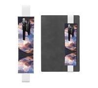 HHGFASD Black Mountains in The Morning Light Pattern - Estuche de piel de PVC para lápices, marcapáginas, 2 en 1, antideslizante, almacenamiento esencial para cuentas de viaje, White, One Size