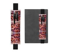 HHGFASD Black Petals in The Sky - Estuche de piel de PVC con diseño de pétalos negros 2 en 1, antideslizante, esencial para cuentas de viaje, Black, One Size, Mochila escolar