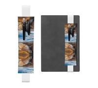 HHGFASD Black Source of Water in The Desert Pattern - Estuche de piel de PVC para lápices, marcapáginas, 2 en 1, antideslizante, almacenamiento esencial para cuentas de viaje, White, One Size, Mochila