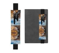 HHGFASD Black Source of Water in The Desert Pattern - Estuche de piel de PVC para lápices, marcapáginas, 2 en 1, antideslizante, almacenamiento esencial para cuentas de viaje, Black, One Size, Mochila