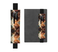 HHGFASD Black The Angry Lion - Estuche de piel de PVC con diseño de león enojado 2 en 1, antideslizante, almacenamiento esencial para cuentas de viaje, Black, One Size, Mochila escolar