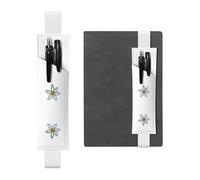 HHGFASD Black The Dazzling Star Flowers Pattern - Estuche de piel de PVC 2 en 1, antideslizante, almacenamiento esencial para cuentas de viaje, White, One Size, Mochila escolar