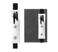 HHGFASD Black The Dazzling Star Flowers Pattern - Estuche de piel de PVC 2 en 1, antideslizante, almacenamiento esencial para cuentas de viaje, Black, One Size, Mochila escolar