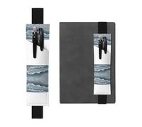 HHGFASD Black The Endless Sea Pattern - Estuche de piel de PVC 2 en 1, antideslizante, almacenamiento esencial para cuentas de viaje, Black, One Size, Mochila escolar