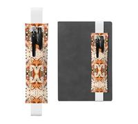 HHGFASD Black The Fox in The Bush - Estuche de piel de PVC 2 en 1 con marcapáginas antideslizante esencial para cuentas de viaje, White, One Size, Mochila escolar