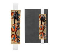 HHGFASD Black The Grape-Picking Fox - Estuche de piel de PVC para lápices, marcapáginas, 2 en 1, antideslizante, almacenamiento esencial para cuentas de viaje, White, One Size, Mochila escolar