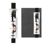 HHGFASD Black The Lion Under The Cross Pattern - Estuche de piel de PVC para lápices, marcapáginas, 2 en 1, antideslizante, almacenamiento esencial para cuentas de viaje, Black, One Size, Mochila