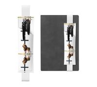 HHGFASD Black The Lion Under The Cross Pattern - Estuche de piel de PVC para lápices, marcapáginas, 2 en 1, antideslizante, almacenamiento esencial para cuentas de viaje, White, One Size, Mochila