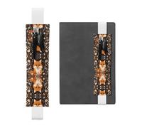 HHGFASD Black The Sitting Fox. Estuche de piel de PVC con diseño de marcapáginas 2 en 1, antideslizante, esencial para cuentas de viaje, White, One Size, Mochila escolar