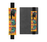 HHGFASD Black The Wolf wielding a Hammer - Estuche de piel de PVC con marcapáginas, 2 en 1, antideslizante, almacenamiento esencial para cuentas de viaje, Black, One Size, Mochila escolar