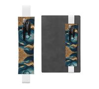 HHGFASD Black Waves in The Wheat Field - Estuche de piel de PVC, 2 en 1, antideslizante, almacenamiento esencial para cuentas de viaje, White, One Size, Mochila escolar