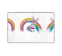 HHGFASD Crossing the Rainbow - Alfombra de tela de franela con patrón de arco iris, 60 x 39 pulgadas, tapete para sala de estar, oficina, mesa de café, cama, balcón