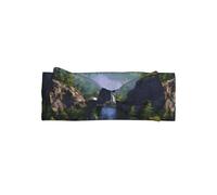 HHGFASD Diadema con lazo para bebé con diseño de cascada en el valle verde, suave, agradable al tacto y elástica para bebés de 0 a 6 meses
