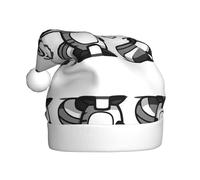 HHGFASD El sombrero de Navidad con patrón de mapache de dibujos animados para adultos es suave y ligero