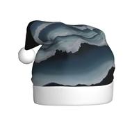 HHGFASD El sombrero de Navidad con patrón de mar infinito para adultos es suave y ligero