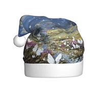 HHGFASD El sombrero de Navidad con patrón de mariposa blanca en el valle para adultos es suave y ligero