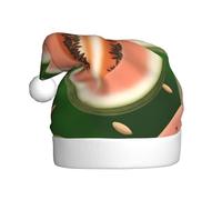 HHGFASD El sombrero de Navidad con patrón de semillas de melón abierto para adultos es suave y ligero