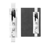 HHGFASD Estuche de piel de PVC con diseño de ciervo extraño negro 2 en 1, antideslizante, esencial para cuentas de viaje, White, One Size, Mochila escolar