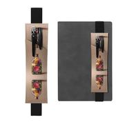 HHGFASD Estuche de piel de PVC con diseño de pétalos de flores negras en una botella, 2 en 1, antideslizante, almacenamiento esencial para cuentas de viaje, Black, One Size, Mochila escolar